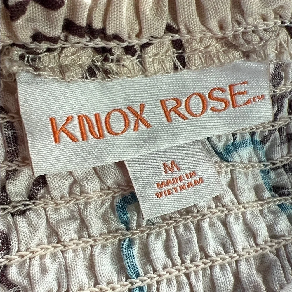 KNOX ROSE dress Long Floral Print Sleeveless Rear Smocked Dress Size medium - Picture 9 of 9